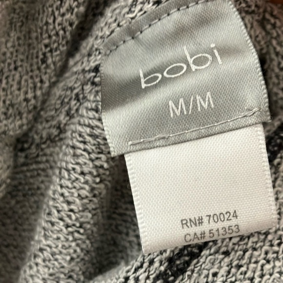 Bobi women’s medium size heather/ charcoal Gray sweatshirt 3/4 sleeve  Sweater - Picture 2 of 16